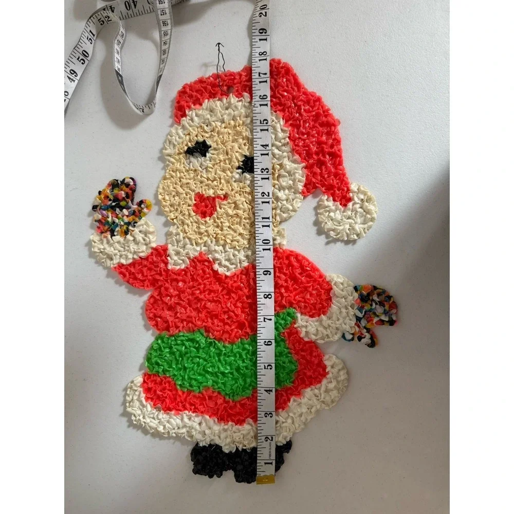 Vintage 1970s melted plastic popcorn christmas Elf decoration